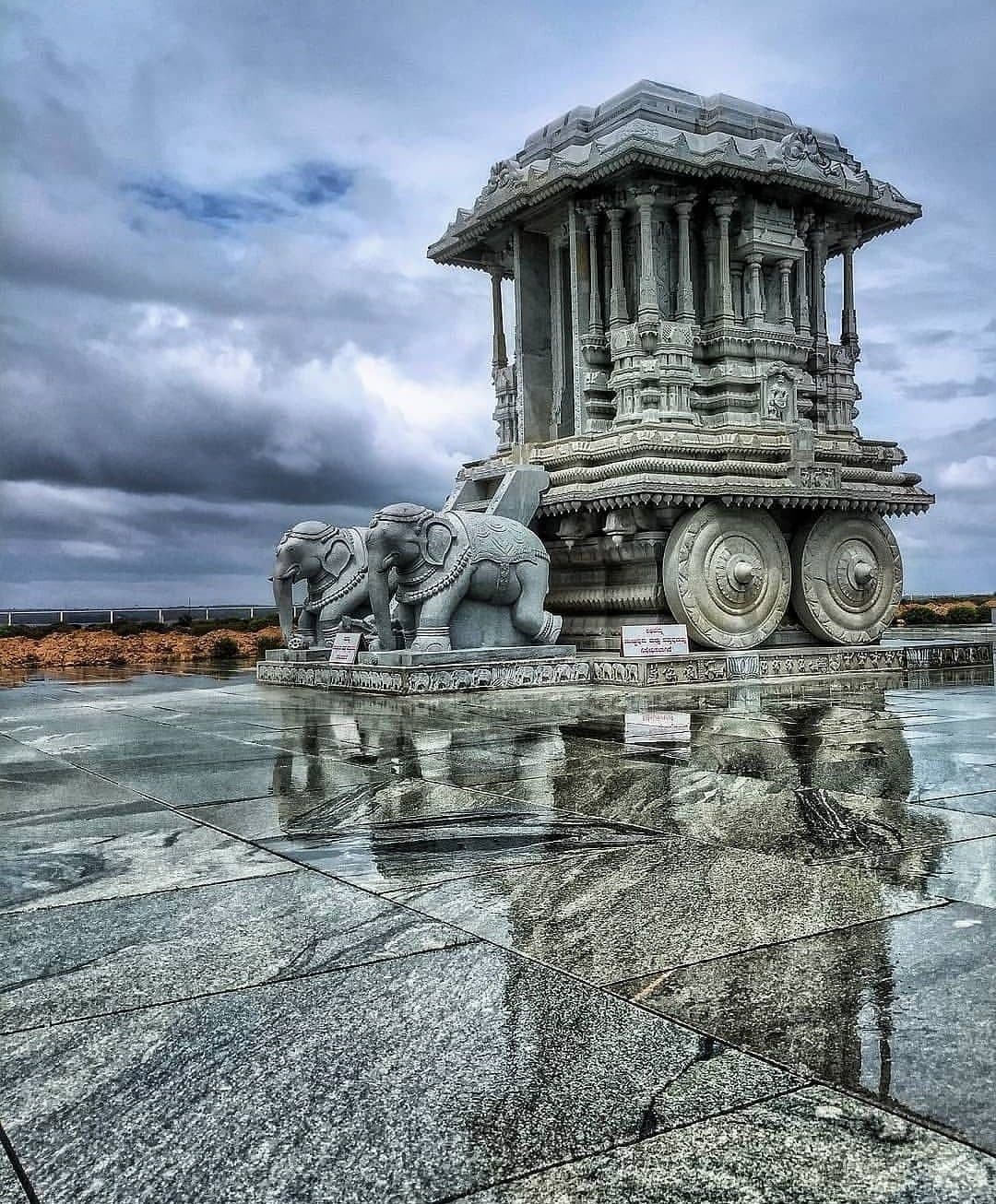 Stone chariot.